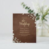 Papier Mariage Brown vert automne hiver (Debout devant)