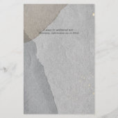 Papier Mariage Budget Abstrait Pewter Wabi Sabi Invitati (Dos)