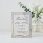 Papier Mariage Budget Abstrait Pewter Wabi Sabi Invitati (Debout devant)