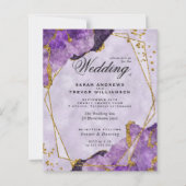 Papier Mariage Budget Amethyst Cristal Gemstone (Devant)