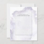 Papier Mariage Budget Amethyst Lilac Aquarelle Lash (Dos)