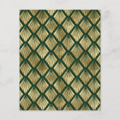 Papier Mariage Budget Années 1920 Déco Vert Or (Dos)