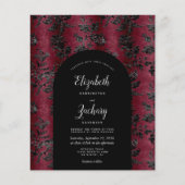 Papier Mariage Budget Arch Burgundy Noir Code QR (Devant)