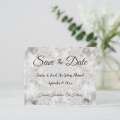 Papier Mariage Budget Argent Blanc Or Enregistrer La Date (Debout devant)