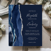 Papier Mariage Budget Bleu Nuit Agate Argent