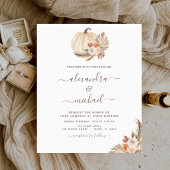 Papier Mariage Budget Boho Pampas Grass Citrouille blanc