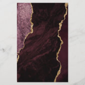 Papier Mariage Budget Bourgogne Agate Or (Dos)