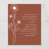 Papier Mariage Budget Brûlé Orange Terracotta Photo (Devant)