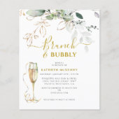 Papier Mariage Budget Calligraphie Eucalyptus Gold Shower (Devant)
