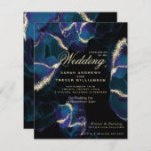 Papier Mariage Budget Cobalt Blue Purple Encre d'alcool p (Devant / Derrière)