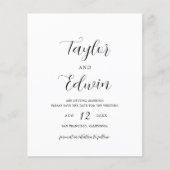Papier Mariage Budget Contemporain Simple Enregistrer La  (Devant)