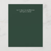 Papier MARIAGE BUDGET Couleurs Vert Sage Olive Invitation (Dos)