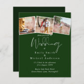 Papier MARIAGE BUDGET Couleurs Vert Sage Olive Invitation (Devant / Derrière)