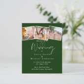 Papier MARIAGE BUDGET Couleurs Vert Sage Olive Invitation (Debout devant)