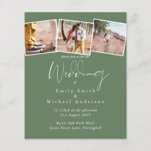 Papier MARIAGE BUDGET Couleurs Vert Sage Olive Invitation