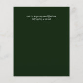Papier MARIAGE BUDGET Couleurs Vert Sage Olive Invitation (Dos)
