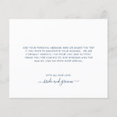 Papier Mariage budget de la marine Blue Watercolor (Dos)
