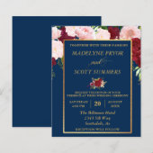 Papier Mariage Budget de la marine Bourgogne Brousse Gold (Devant / Derrière)