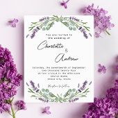 Papier Mariage budget du script de floraux violets de lav