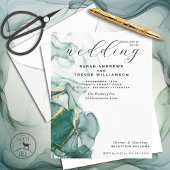 Papier Mariage Budget Étonnant Jade Green alcool Encre