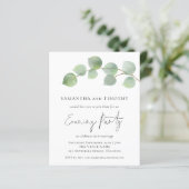 Papier MARIAGE BUDGET Eucalyptus Soirée Invitation (Debout devant)