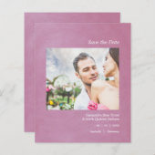 Papier Mariage Budget Faire-part Photo effet métallique (Devant / Derrière)