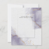Papier Mariage Budget Gold Dusty Plum Purple Invitation (Dos)