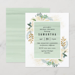 Papier Mariage Budget Gold & Fleurs à l'aquarelle