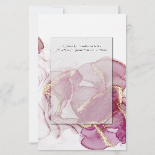 Papier Mariage Budget Gold Jazz Berry Crimson Abstrait (Dos)