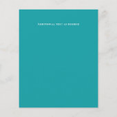 Papier Mariage BUDGET Inviter Gold Turquoise Abstrait (Dos)