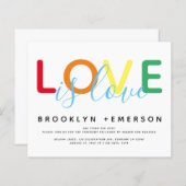 Papier MARIAGE BUDGET Love is Love Rainbow Moderne (Devant / Derrière)