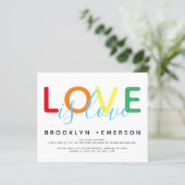 Papier MARIAGE BUDGET Love is Love Rainbow Moderne (Debout devant)