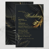 Papier Mariage Budget Merveilleux Black Et Gold Fermes (Devant / Derrière)