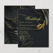 Papier Mariage Budget Merveilleux Black Et Gold Fermes (Devant / Derrière)