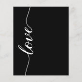 Papier Mariage budget moderne chic noir et blanc (Dos)