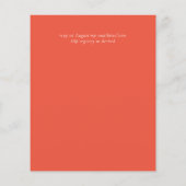 Papier Mariage budget moderne Orange rose Fade vert (Dos)