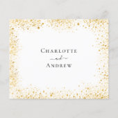 Papier Mariage budget or blanc éclatant RSVP (Dos)
