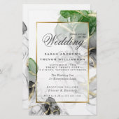 Papier Mariage Budget Or Emerald Vert Onyx (Devant / Derrière)