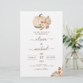 Papier Mariage Budget Pampas Citrouille blanc Grass (Debout devant)