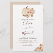 Papier Mariage Budget Pampas Citrouille blanc Grass  (Devant / Derrière)