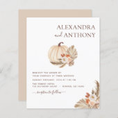 Papier Mariage Budget Pampas Citrouille blanc Grass  (Devant / Derrière)