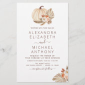 Papier Mariage Budget Pampas Citrouille blanc Grass (Devant)