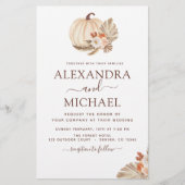 Papier Mariage Budget Pampas Citrouille blanc Grass (Devant)