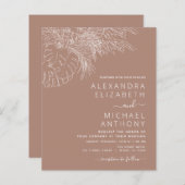 Papier Mariage Budget Pampas Grass Terracotta (Devant / Derrière)