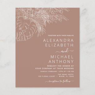 Papier Mariage Budget Pampas Grass Terracotta