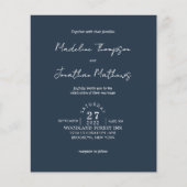 Papier Mariage Budget Photo Code QR Rsvp Bleu Marine Rust (Devant)