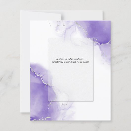 Papier Mariage budget Rainbow Violet Argent Abstrait (Dos)