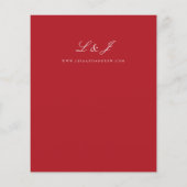 Papier Mariage Budget Red Calligraphy (Dos)