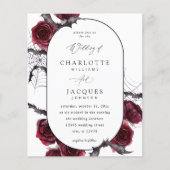 Papier Mariage Budget Red Rose Halloween chauves-souris - (Devant)