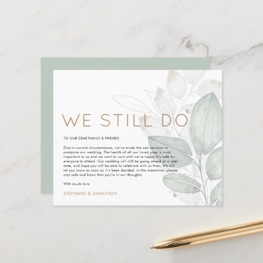 Papier Mariage Budget Reporter Nous Faisons Toujours Fair (Devant/Arrière en situation)